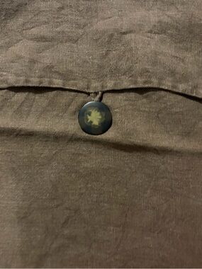 Pottery Barn brown linen pillow covers